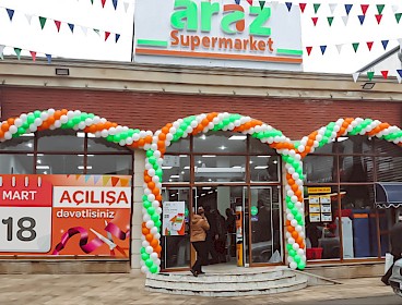 В Гяндже открывается новый супермаркет Араз (18 марта 2021 г.)