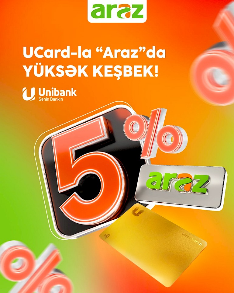 UCardla "Araz"da yüksək keşbek!